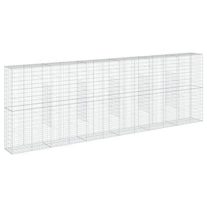 vidaXL Gabion Basket with Cover 600x50x200 cm Galvanised Iron
