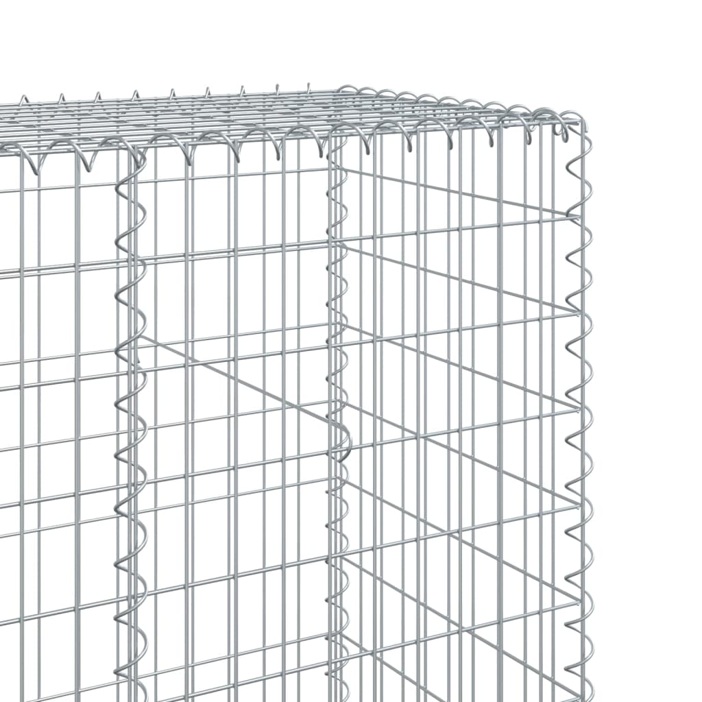 vidaXL Gabion Basket with Cover 700x50x200 cm Galvanised Iron
