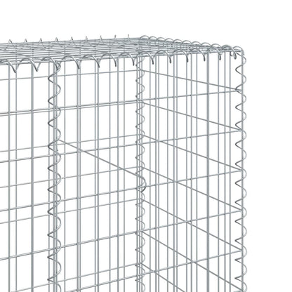 vidaXL Gabion Basket with Cover 700x50x200 cm Galvanised Iron