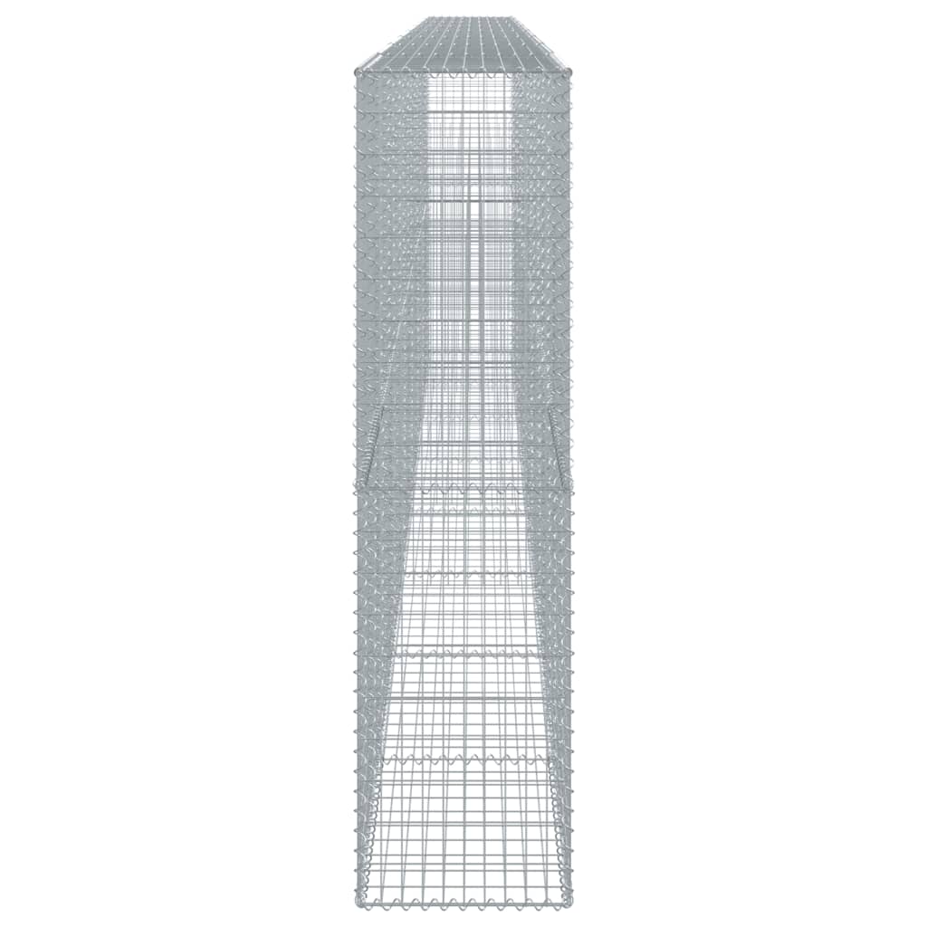 vidaXL Gabion Basket with Cover 800x50x200 cm Galvanised Iron