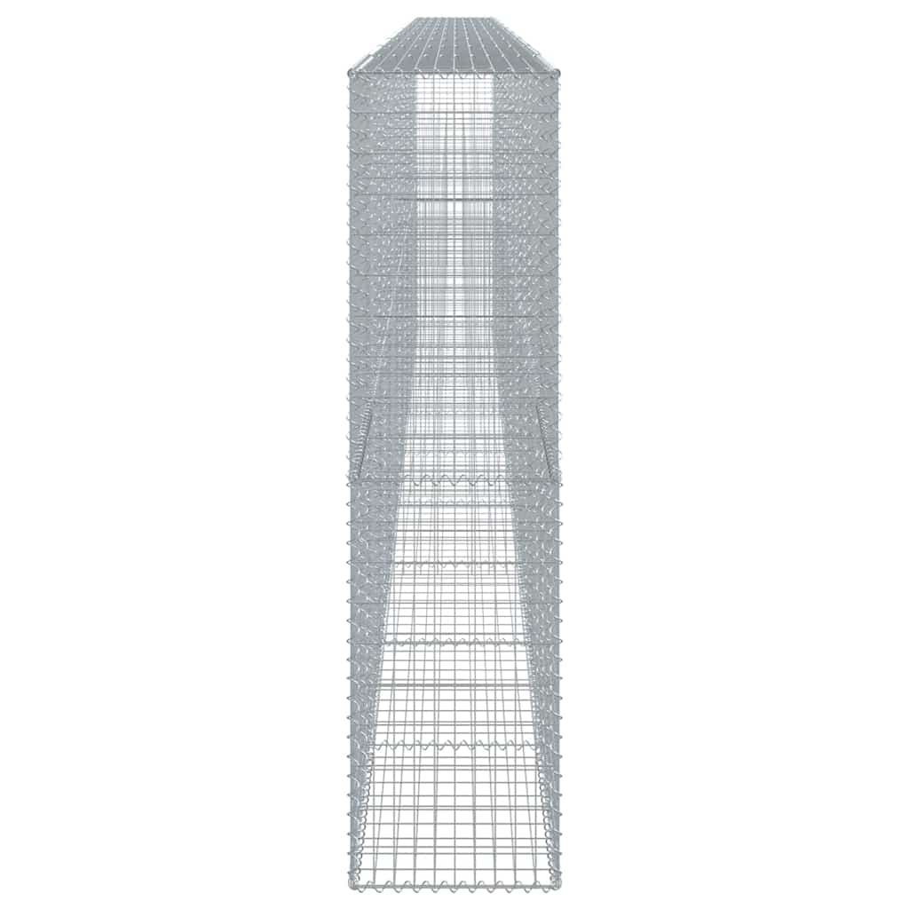 vidaXL Gabion Basket with Cover 900x50x200 cm Galvanised Iron