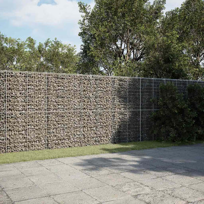 vidaXL Gabion Basket with Cover 900x50x200 cm Galvanised Iron