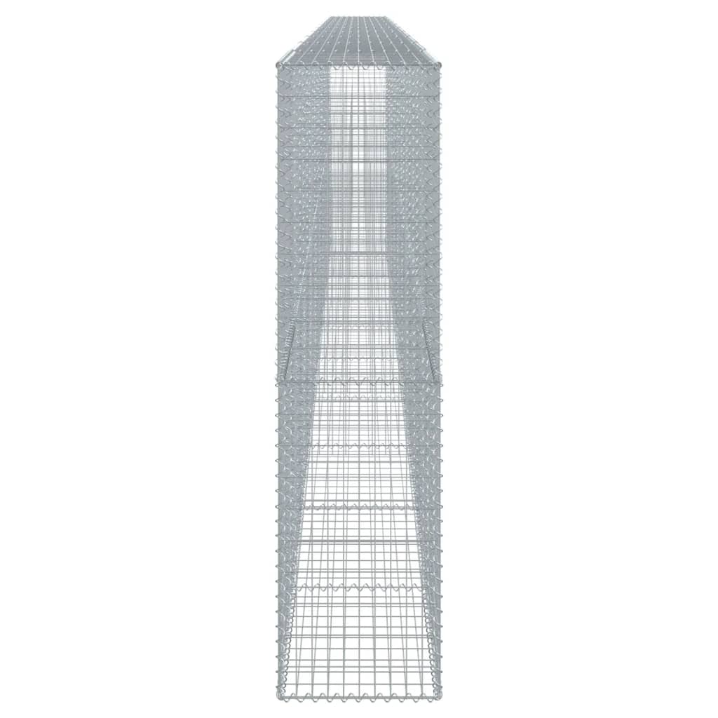 vidaXL Gabion Basket with Cover 1000x50x200 cm Galvanised Iron