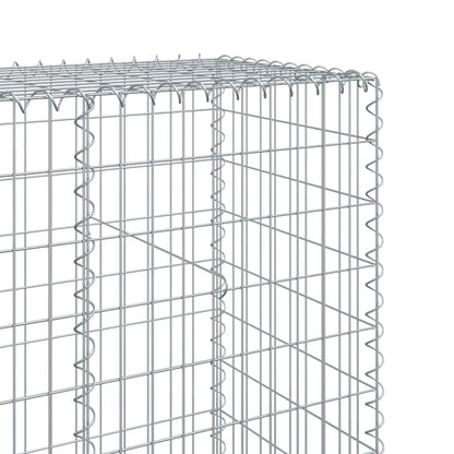vidaXL Gabion Basket with Cover 1000x50x200 cm Galvanised Iron