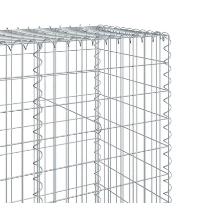 vidaXL Gabion Basket with Cover 1100x50x200 cm Galvanised Iron