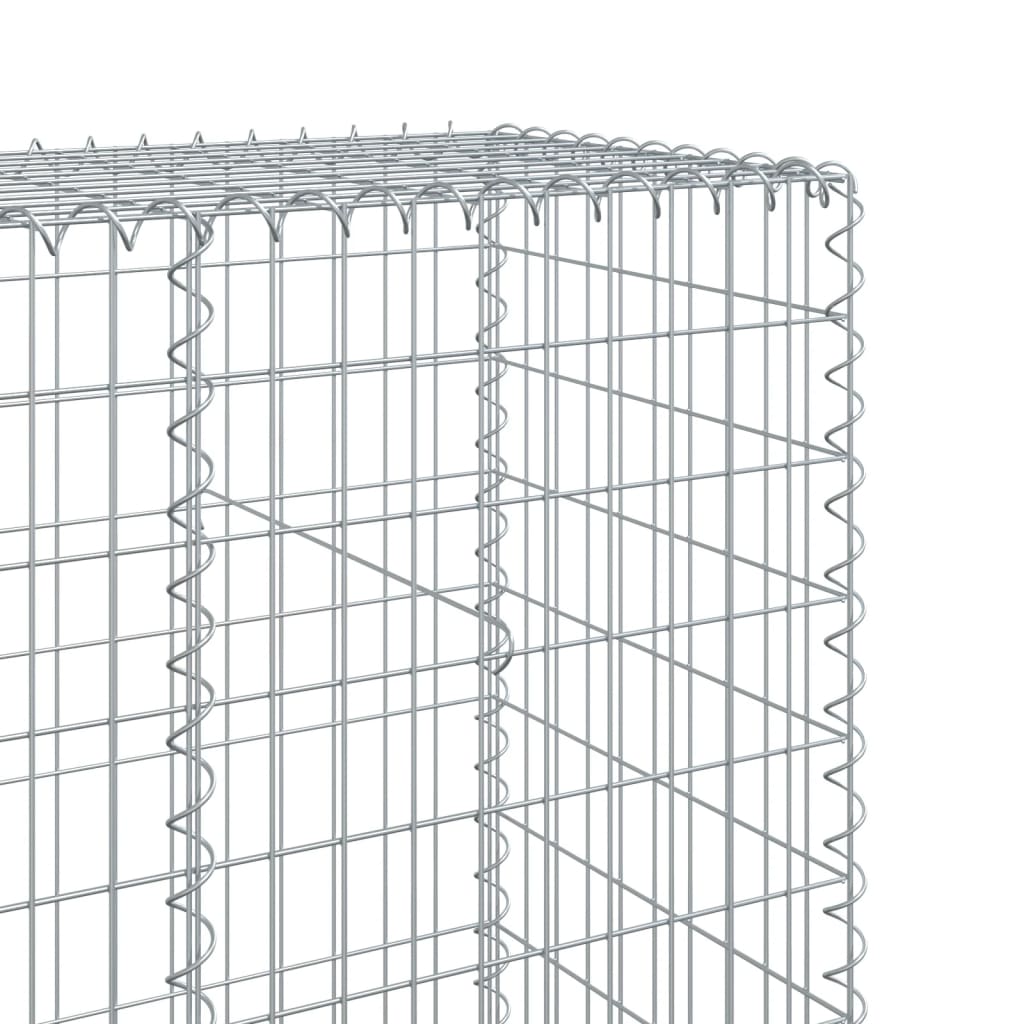 vidaXL Gabion Basket with Cover 1200x50x200 cm Galvanised Iron