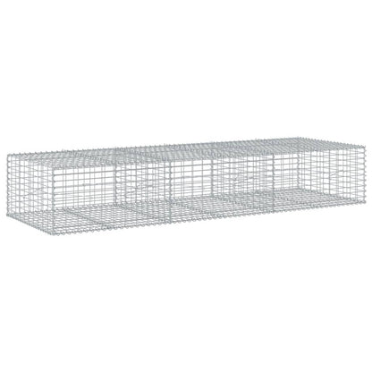 vidaXL Gabion Basket with Cover 300x100x50 cm Galvanised Iron