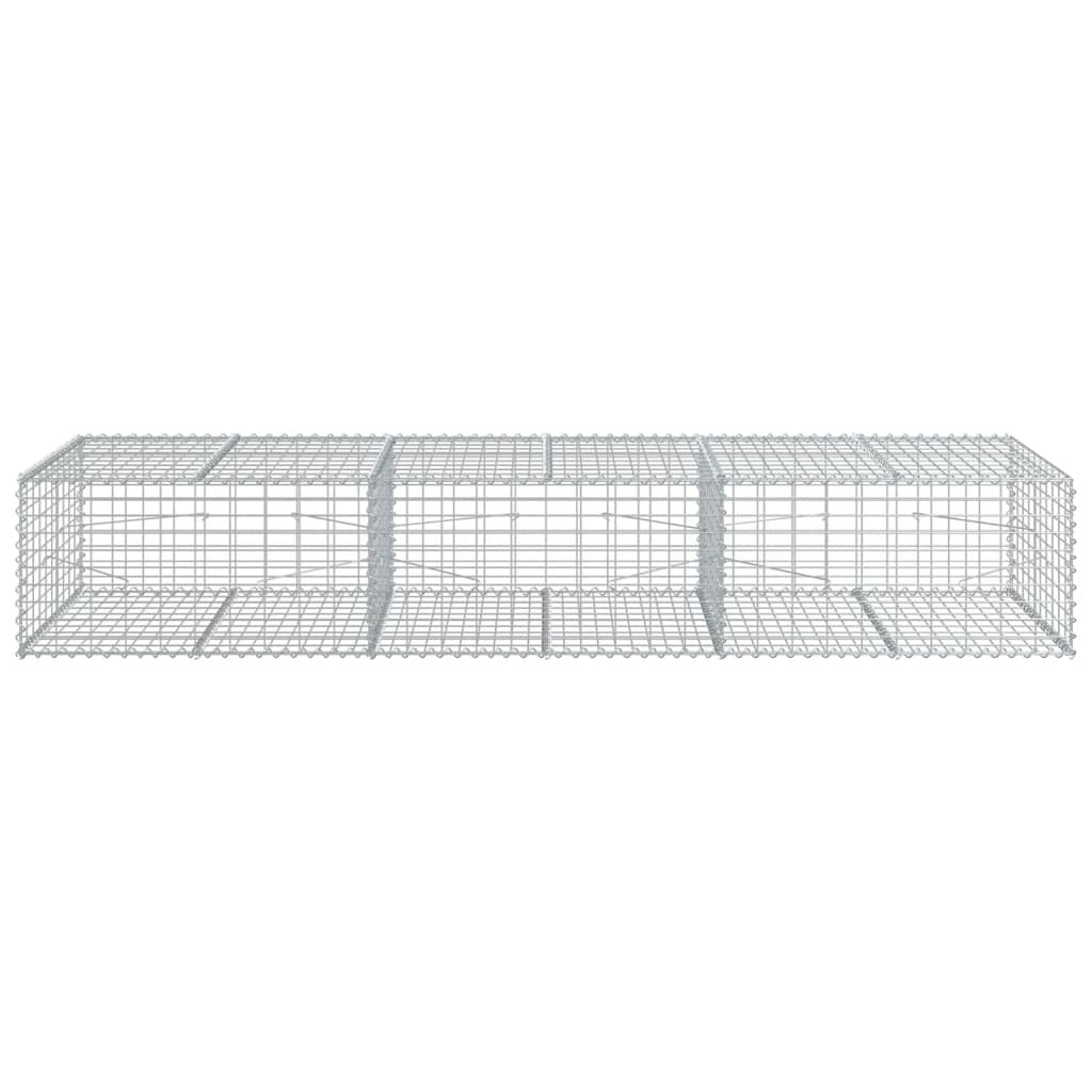 vidaXL Gabion Basket with Cover 300x100x50 cm Galvanised Iron