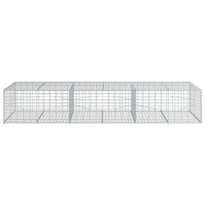 vidaXL Gabion Basket with Cover 300x100x50 cm Galvanised Iron