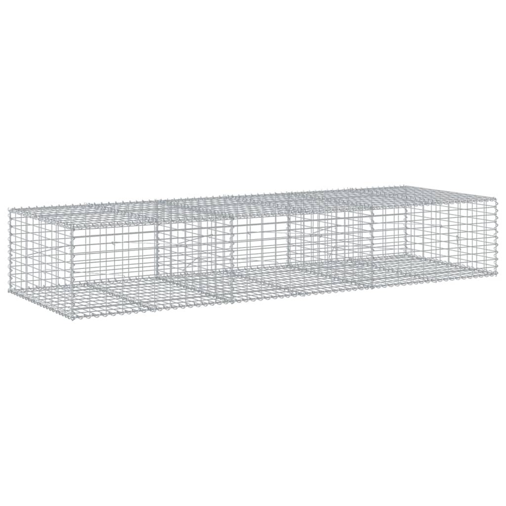vidaXL Gabion Basket with Cover 300x100x50 cm Galvanised Iron