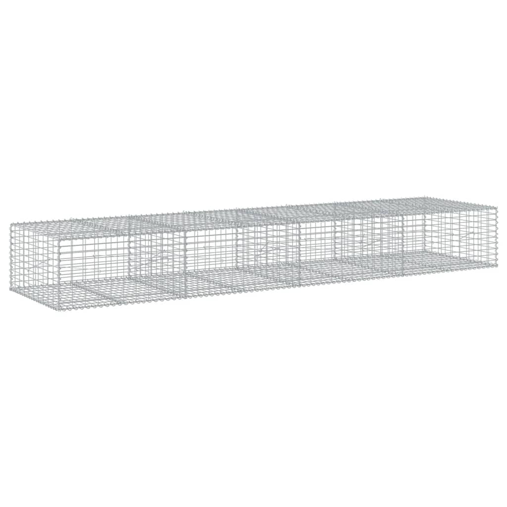 vidaXL Gabion Basket with Cover 400x100x50 cm Galvanised Iron