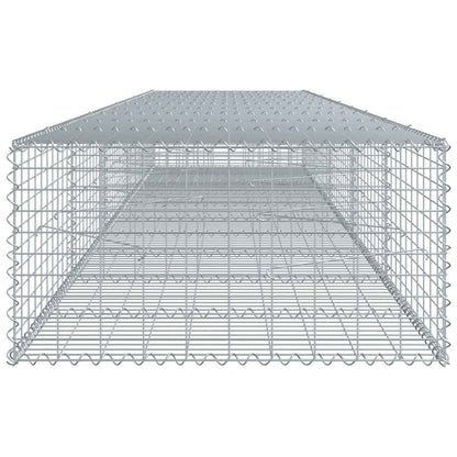 vidaXL Gabion Basket with Cover 500x100x50 cm Galvanised Iron