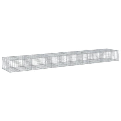 vidaXL Gabion Basket with Cover 600x100x50 cm Galvanised Iron