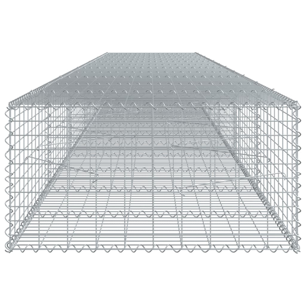 vidaXL Gabion Basket with Cover 600x100x50 cm Galvanised Iron