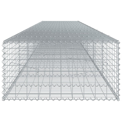 vidaXL Gabion Basket with Cover 600x100x50 cm Galvanised Iron