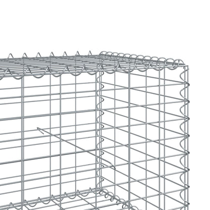 vidaXL Gabion Basket with Cover 600x100x50 cm Galvanised Iron