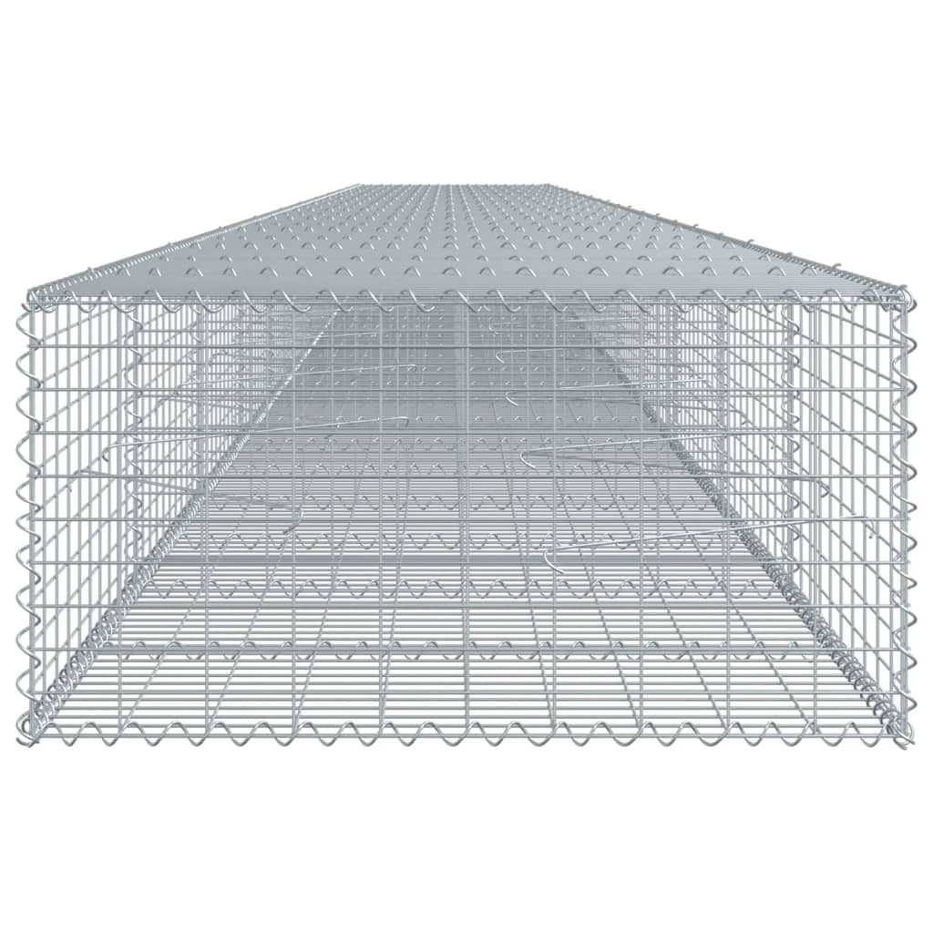 vidaXL Gabion Basket with Cover 1100x100x50 cm Galvanised Iron