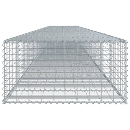 vidaXL Gabion Basket with Cover 1100x100x50 cm Galvanised Iron
