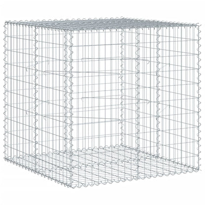 vidaXL Gabion Basket with Cover 100x100x100 cm Galvanised Iron