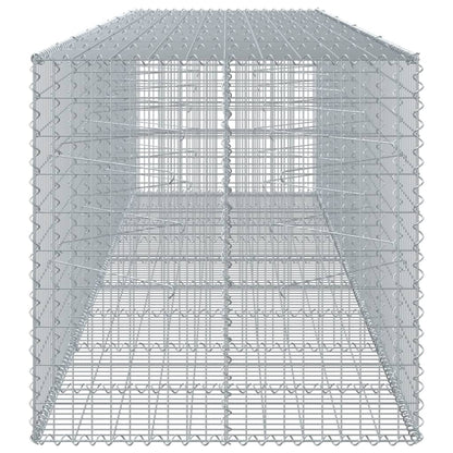 vidaXL Gabion Basket with Cover 450x100x100 cm Galvanised Iron