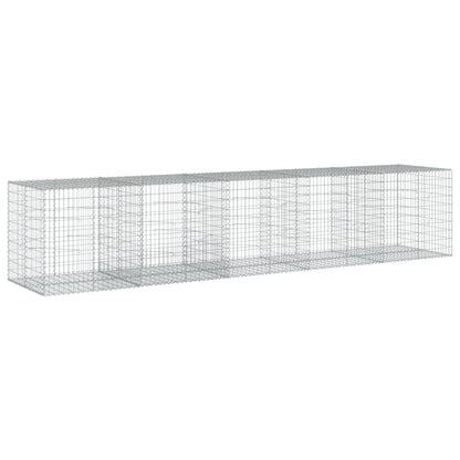 vidaXL Gabion Basket with Cover 500x100x100 cm Galvanised Iron