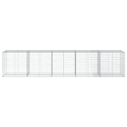 vidaXL Gabion Basket with Cover 500x100x100 cm Galvanised Iron