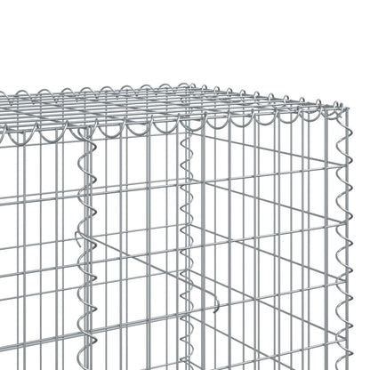vidaXL Gabion Basket with Cover 500x100x100 cm Galvanised Iron