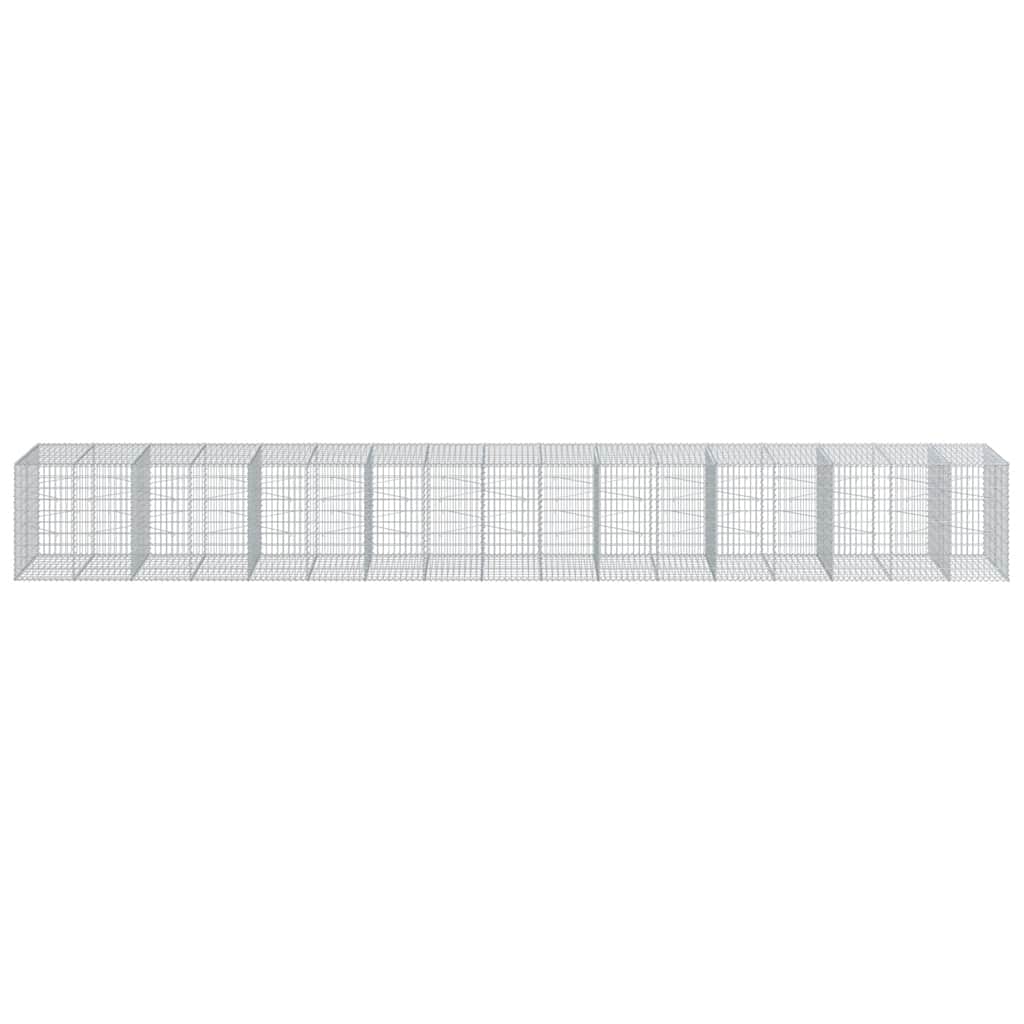 vidaXL Gabion Basket with Cover 850x100x100 cm Galvanised Iron