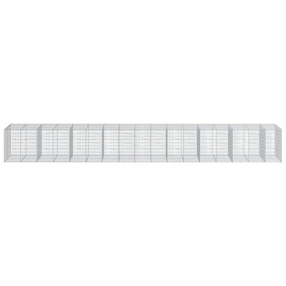 vidaXL Gabion Basket with Cover 850x100x100 cm Galvanised Iron
