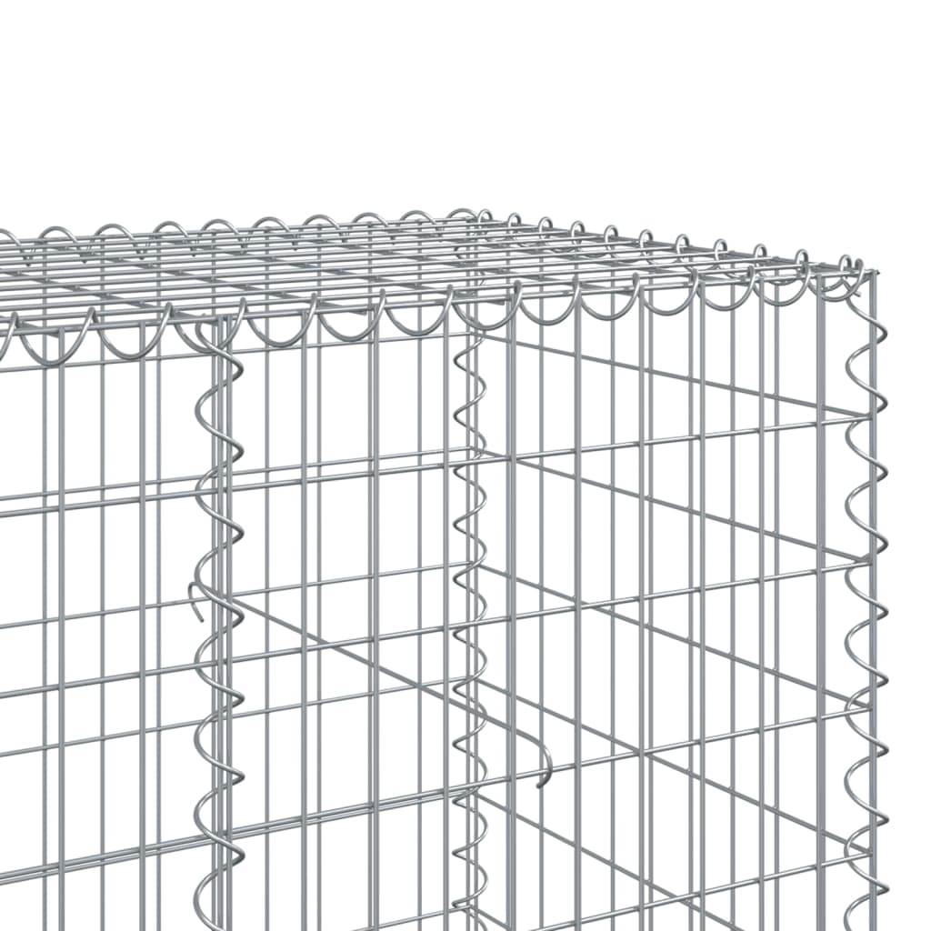 vidaXL Gabion Basket with Cover 850x100x100 cm Galvanised Iron