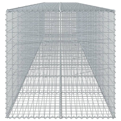 vidaXL Gabion Basket with Cover 900x100x100 cm Galvanised Iron