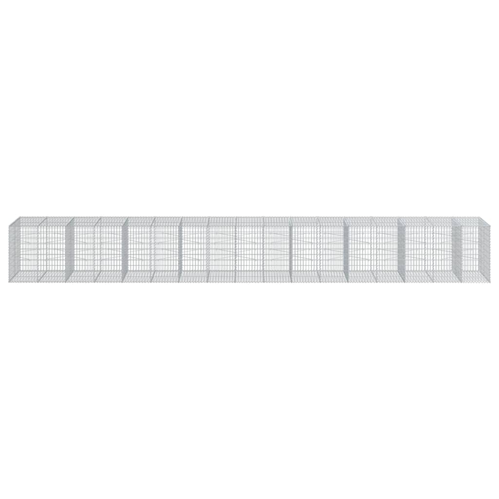 vidaXL Gabion Basket with Cover 950x100x100 cm Galvanised Iron