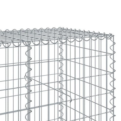 vidaXL Gabion Basket with Cover 950x100x100 cm Galvanised Iron