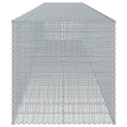 vidaXL Gabion Basket with Cover 1050x100x100 cm Galvanised Iron