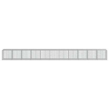 vidaXL Gabion Basket with Cover 1100x100x100 cm Galvanised Iron