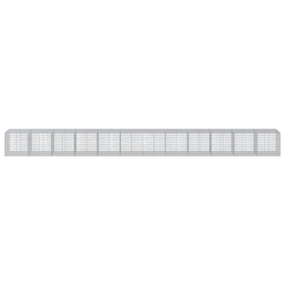 vidaXL Gabion Basket with Cover 1200x100x100 cm Galvanised Iron
