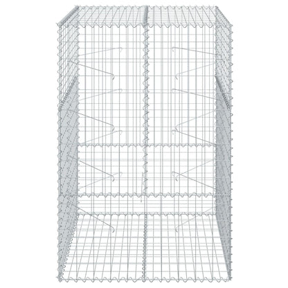 vidaXL Gabion Basket with Cover 100x100x150 cm Galvanised Iron