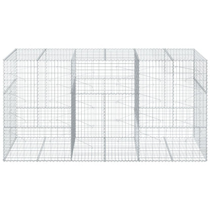 vidaXL Gabion Basket with Cover 300x100x150 cm Galvanised Iron