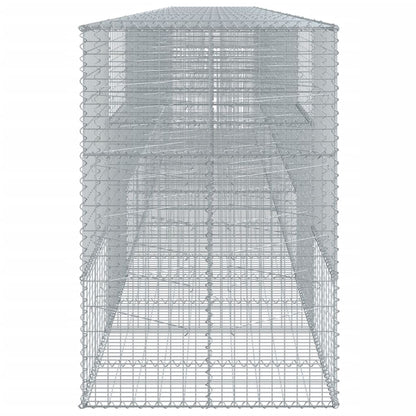 vidaXL Gabion Basket with Cover 900x100x150 cm Galvanised Iron