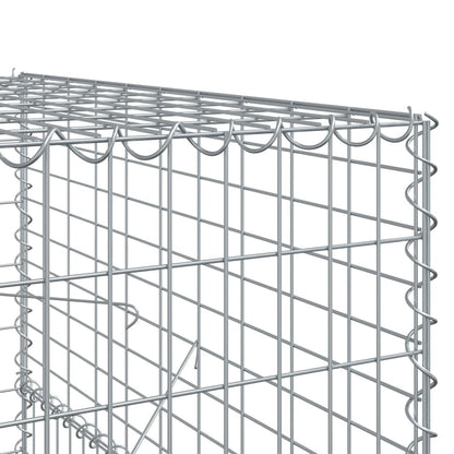 vidaXL Gabion Basket with Cover 1000x100x150 cm Galvanised Iron
