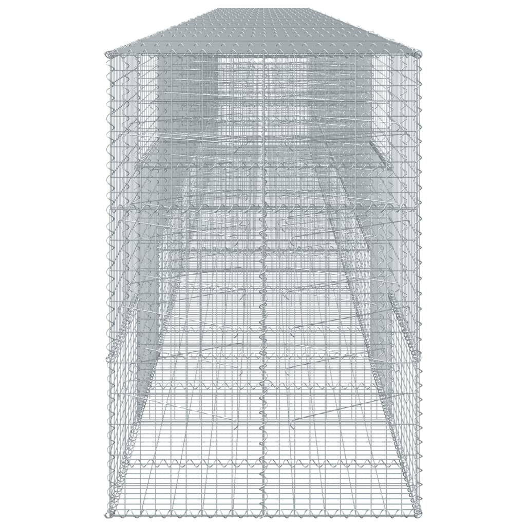 vidaXL Gabion Basket with Cover 1100x100x150 cm Galvanised Iron