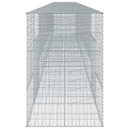 vidaXL Gabion Basket with Cover 1100x100x150 cm Galvanised Iron