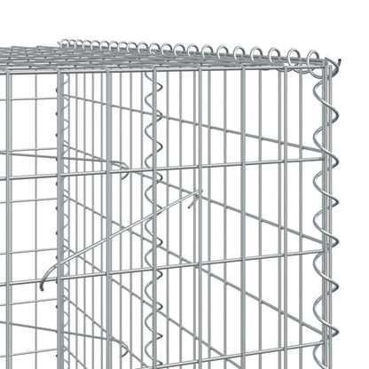 vidaXL Gabion Basket with Cover 150x100x200 cm Galvanised Iron