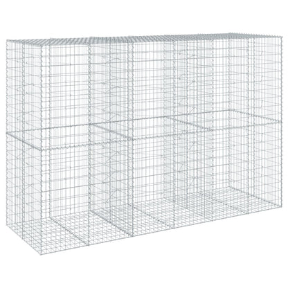 vidaXL Gabion Basket with Cover 300x100x200 cm Galvanised Iron