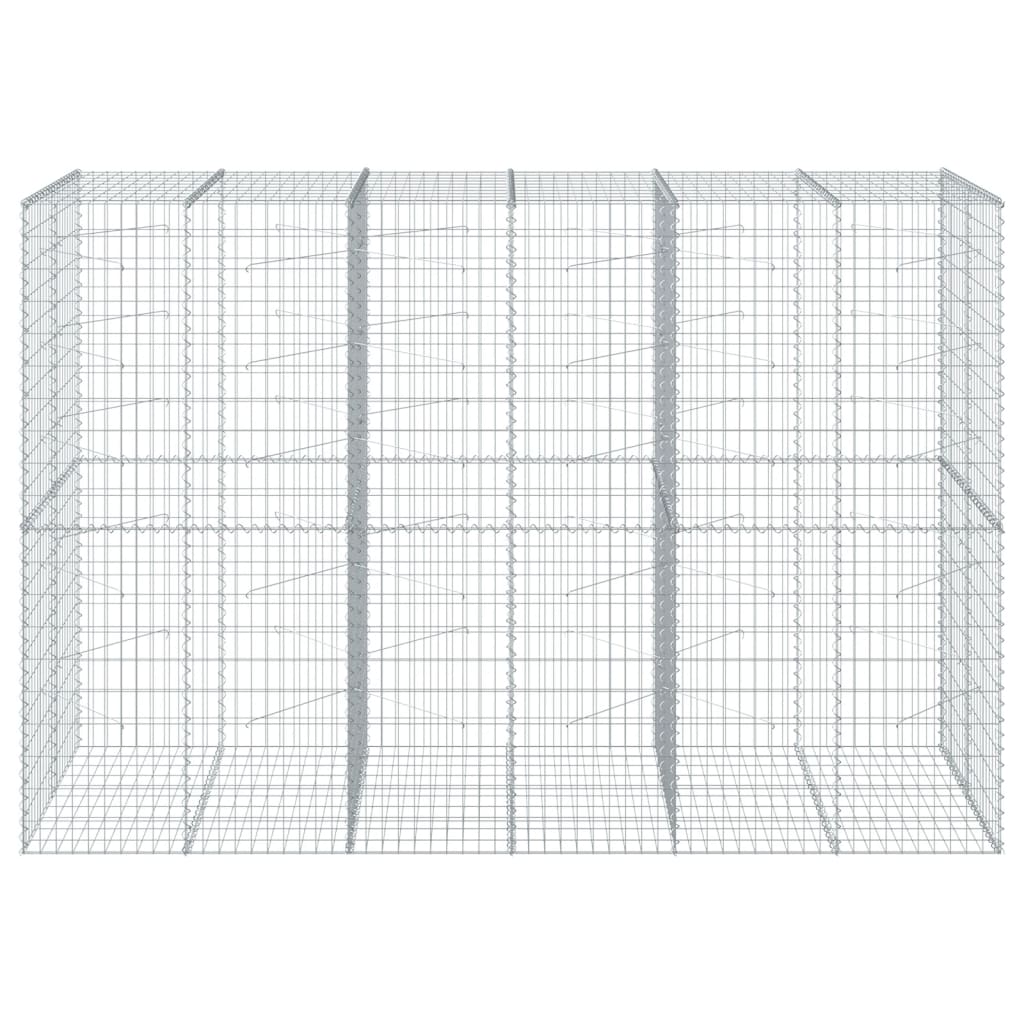 vidaXL Gabion Basket with Cover 300x100x200 cm Galvanised Iron