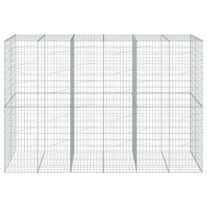 vidaXL Gabion Basket with Cover 300x100x200 cm Galvanised Iron