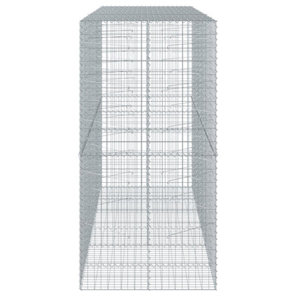 vidaXL Gabion Basket with Cover 300x100x200 cm Galvanised Iron
