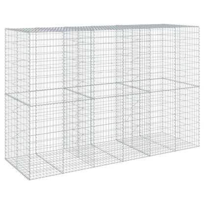 vidaXL Gabion Basket with Cover 300x100x200 cm Galvanised Iron