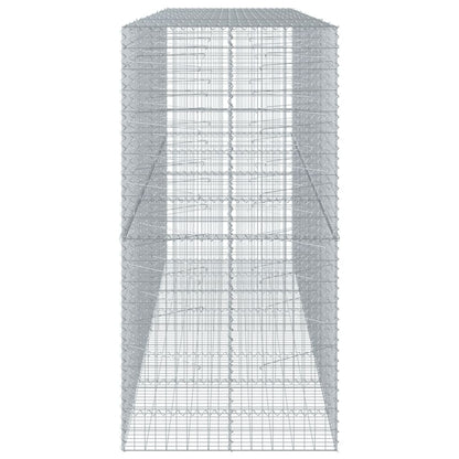 vidaXL Gabion Basket with Cover 400x100x200 cm Galvanised Iron