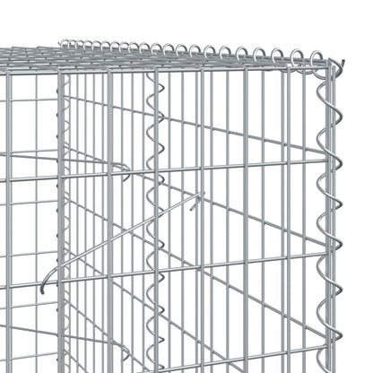 vidaXL Gabion Basket with Cover 400x100x200 cm Galvanised Iron
